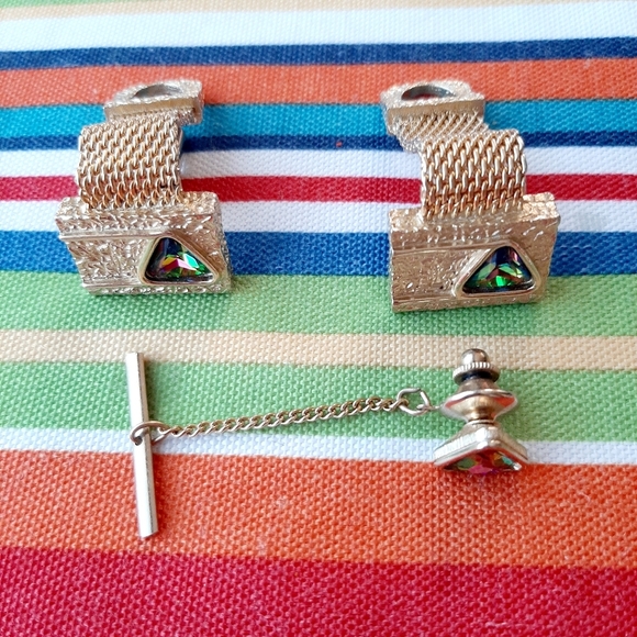 VTG CUFF LINK AND TIE TACK SET - Picture 6 of 6
